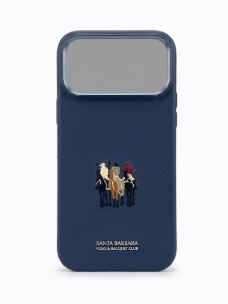 Santa Barbara Polo & Racquet Club Embroidered Leather Case for iPhone 17 Pro Max