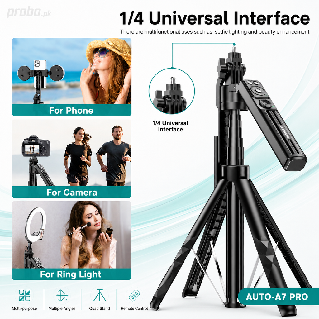 PLOKAMA AUTO-A7 PRO AI Intelligent 360° Face Tracking Selfie Stick Tripod