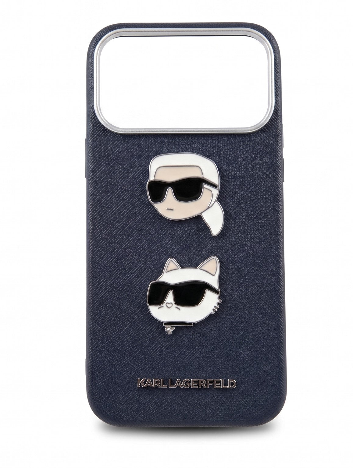 Karl Lagerfeld & Choupette Saffiano Leather Case for iPhone 17 Pro Max
