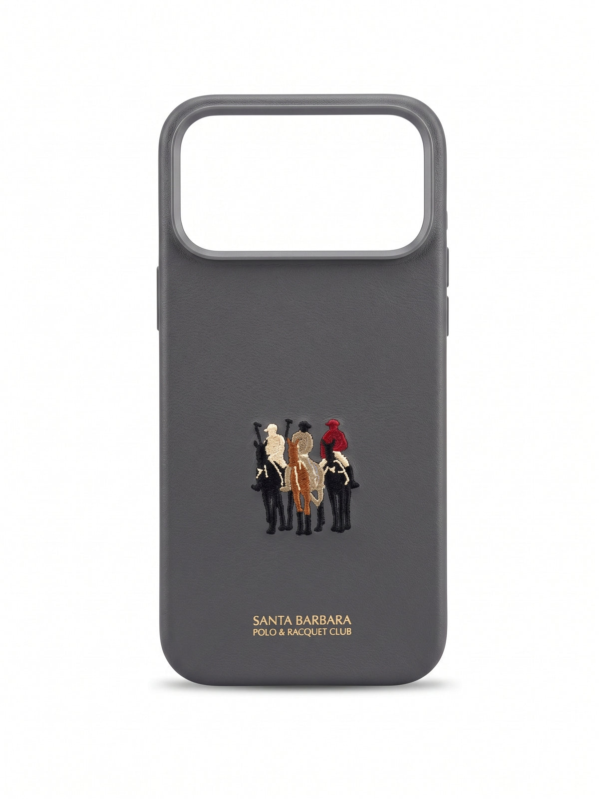 Santa Barbara Polo & Racquet Club Embroidered Leather Case for iPhone 17 Pro Max