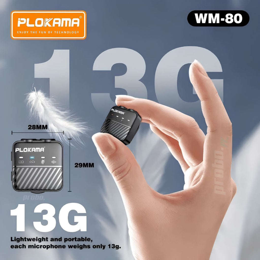 PLOKAMA WM-80 Remote Lavalier Microphone & Handheld Stick