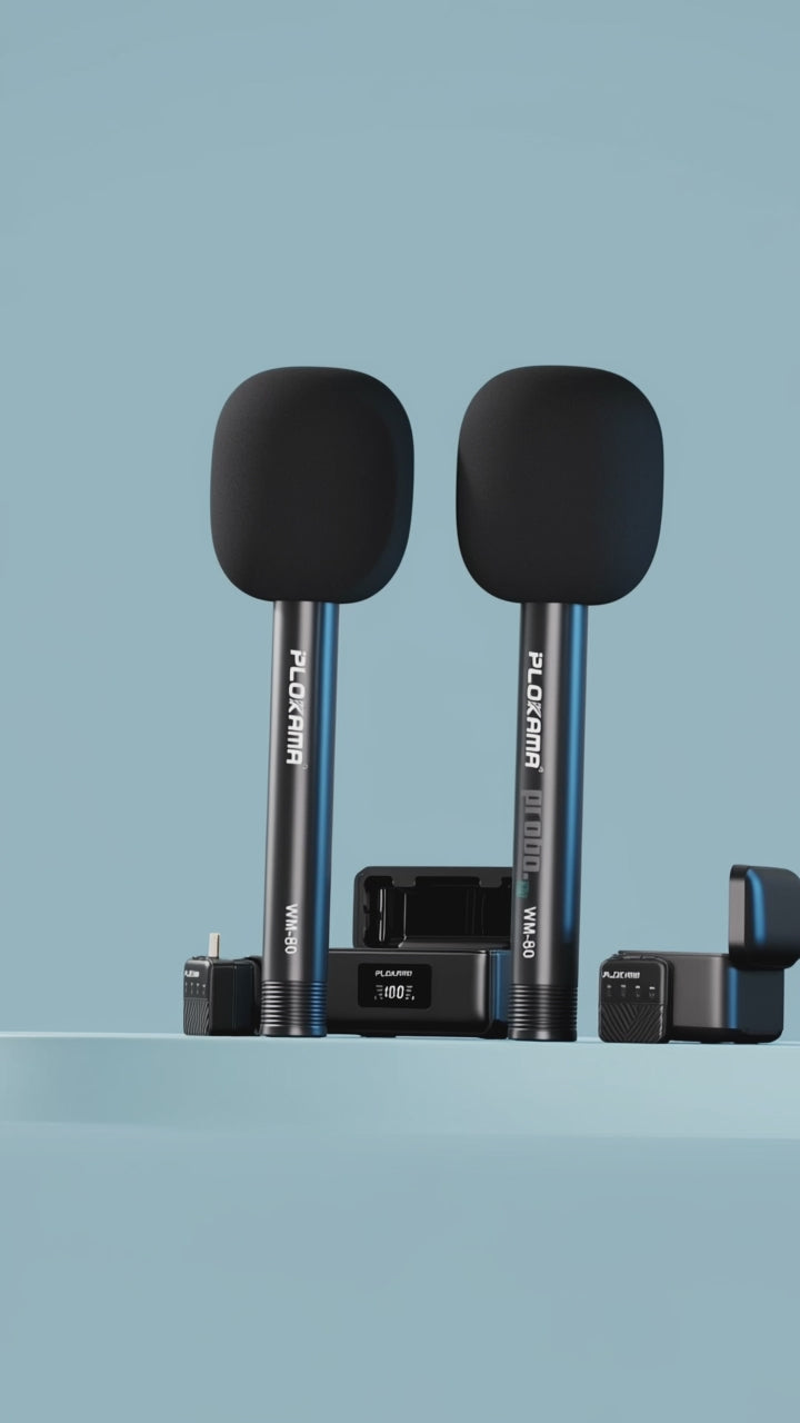 PLOKAMA WM-80 Remote Lavalier Microphone & Handheld Stick